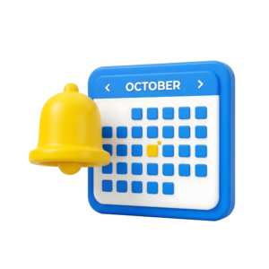 3D Calendar and Notification Bell Icons