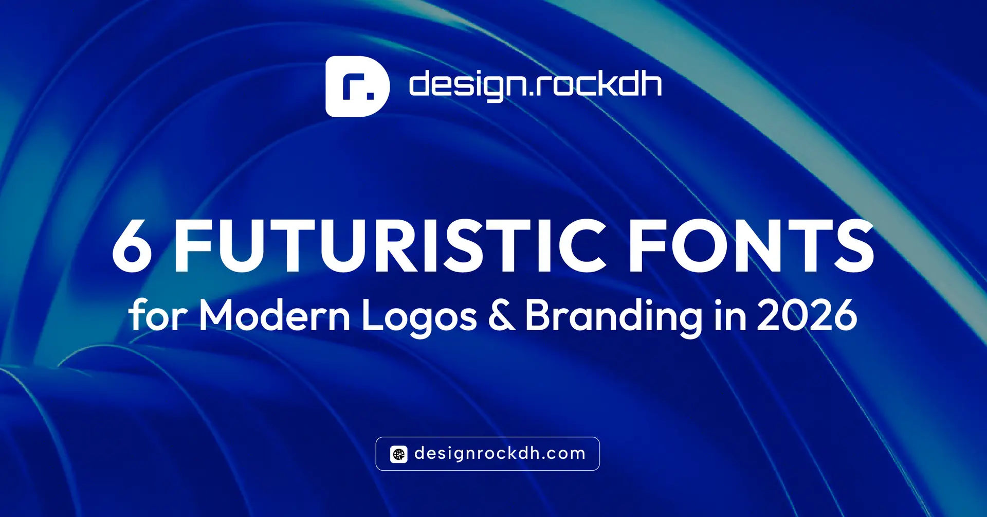 6 futuristic fonts for modern logo branding featuring modern typefaces for AI, technology, startup, gaming, and premium brand identity design.
