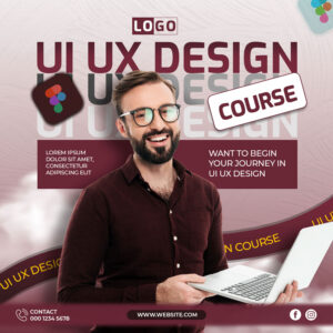 UI UX Design Course PSD Template for Photoshop Free Download
