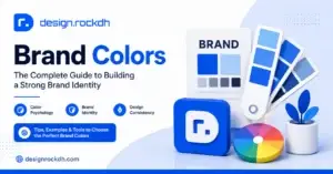 Brand Colors guide showing modern brand identity and color palette examples