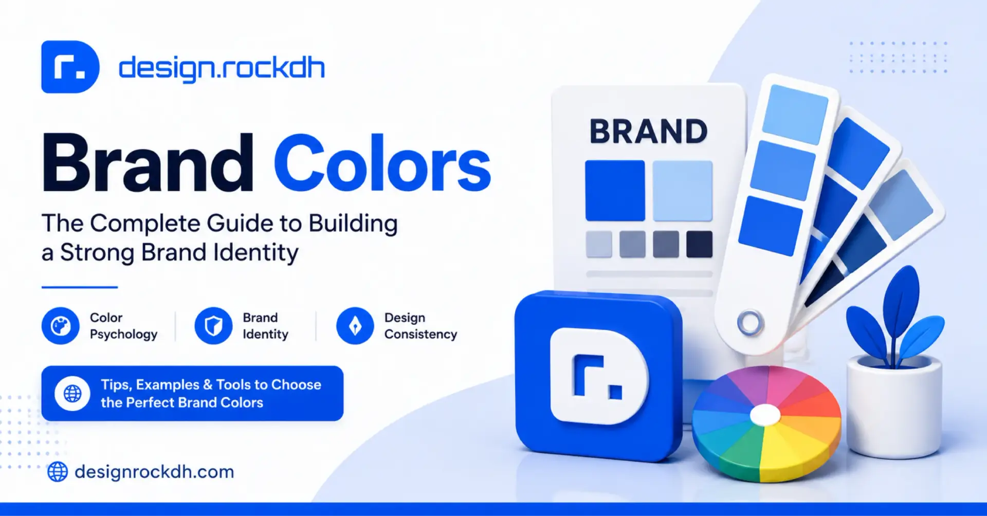 Brand Colors guide showing modern brand identity and color palette examples