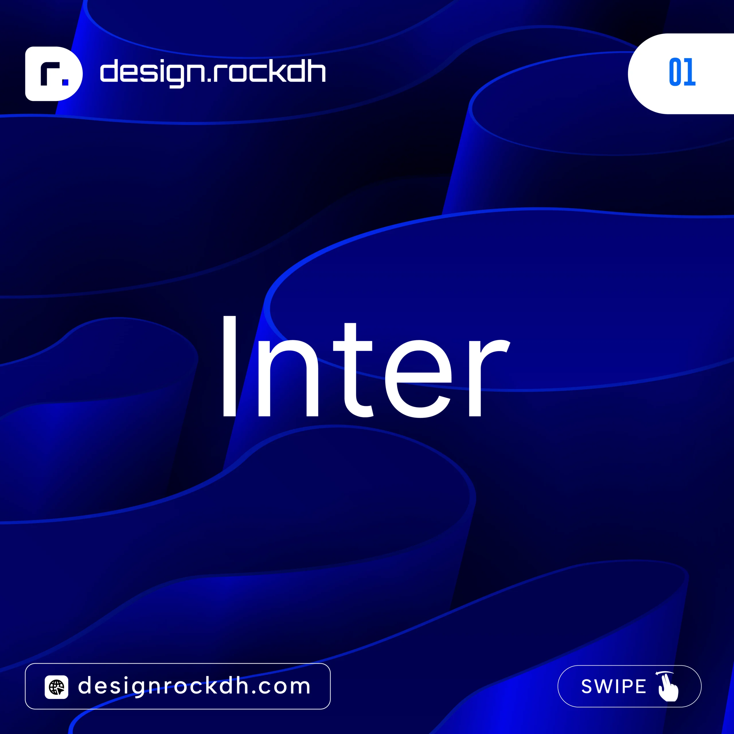 Inter font example for UI and website design