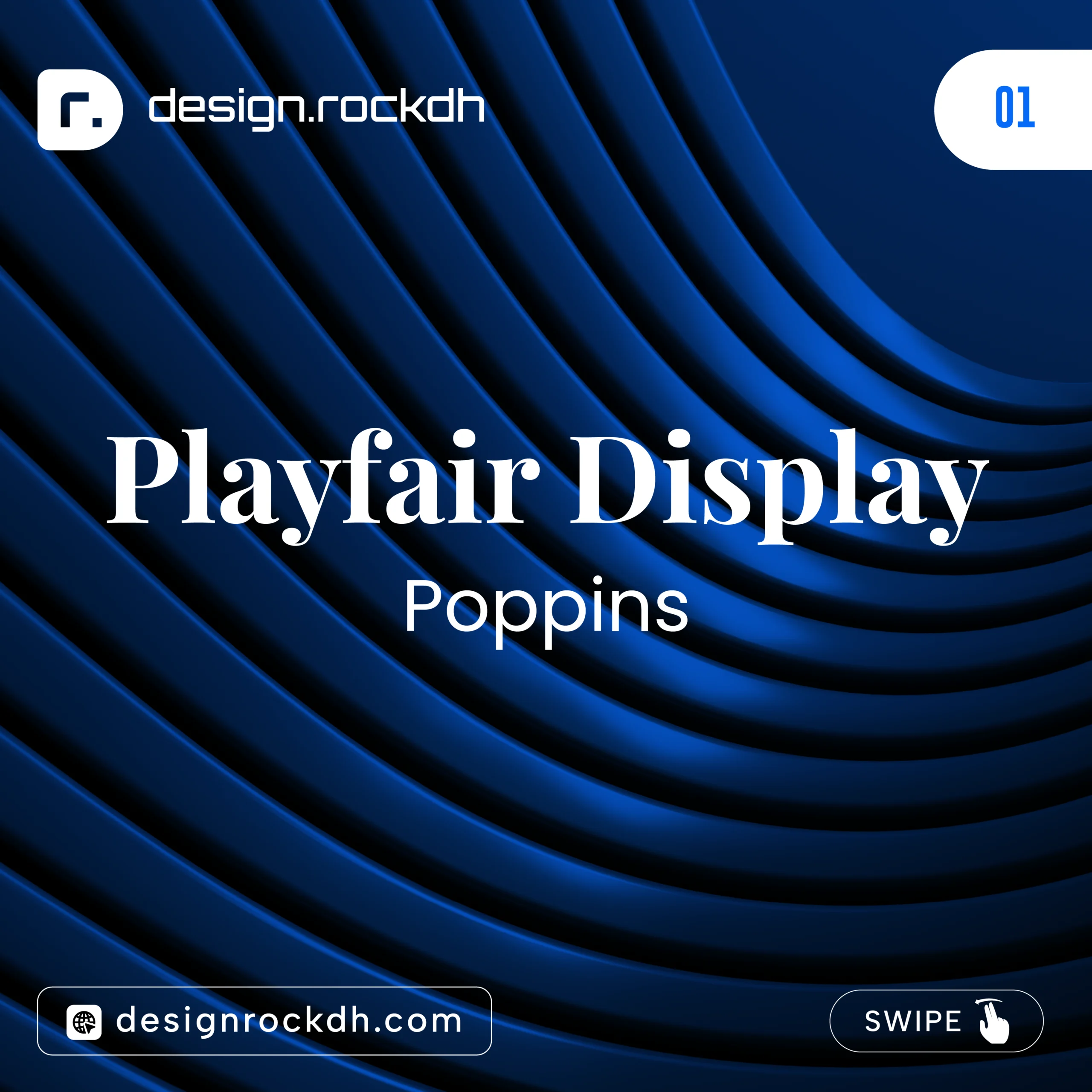 Playfair Display headline paired with Poppins body font in a modern typography example.