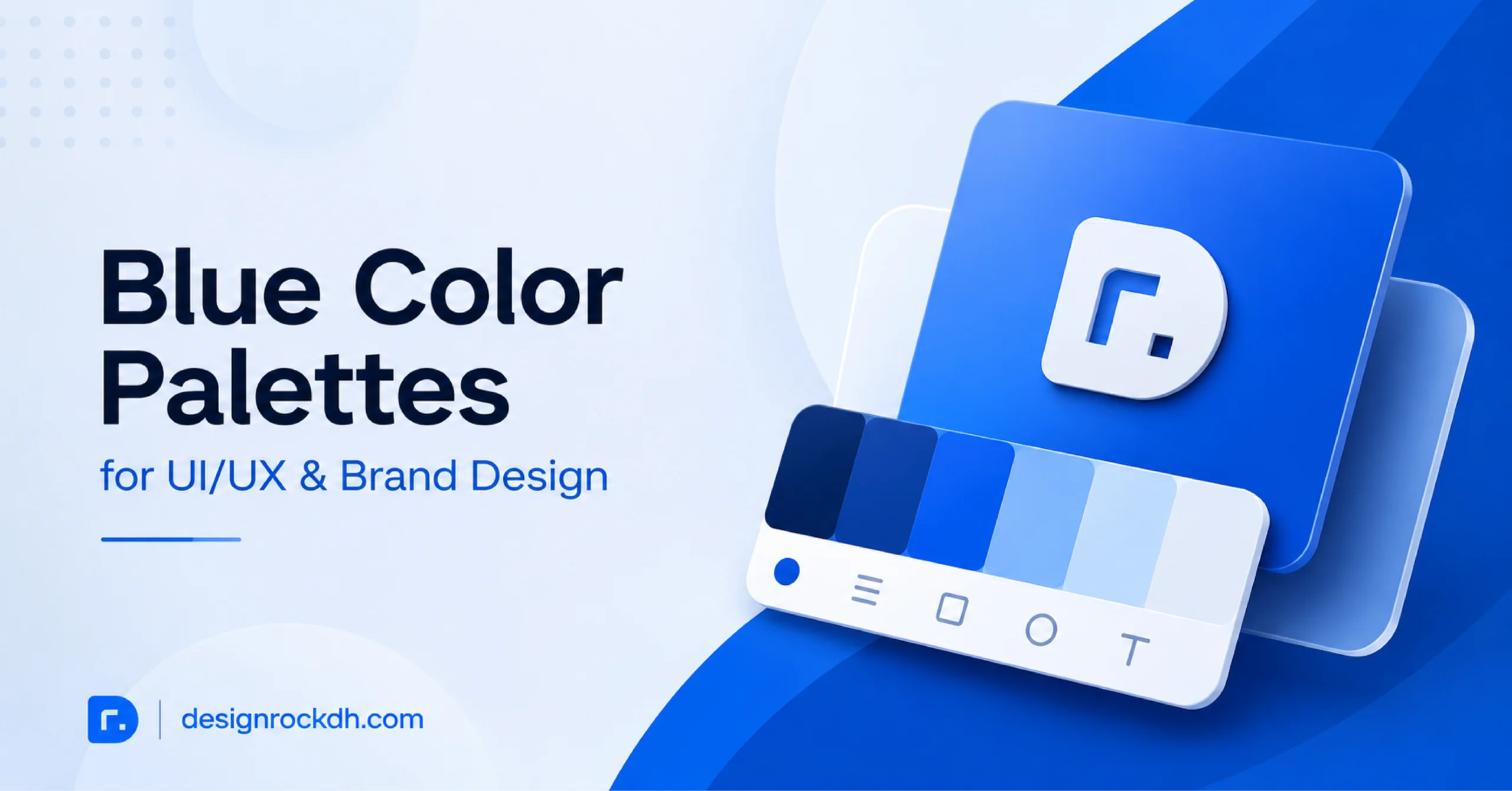 Blue color palettes for UI/UX and brand design